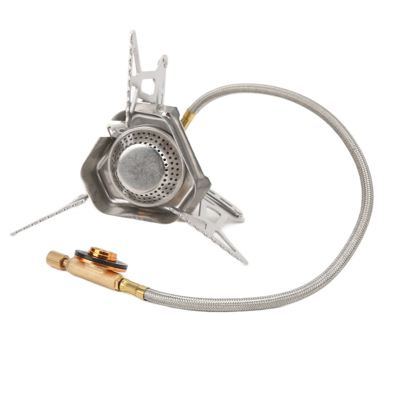 Camping Gas Stove Stainless Steel Strong Durable Windproof Electronic Ignition