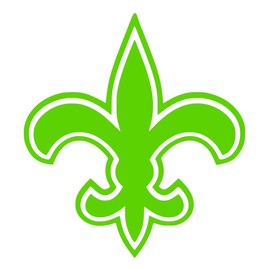 UR Impressions LGrn Fleur De Lis Decal Vinyl Sticker Graphics for Cars Trucks SUV Vans Walls Windows Laptop|Lime Green|5.5 X 5 inch|URI292-LG