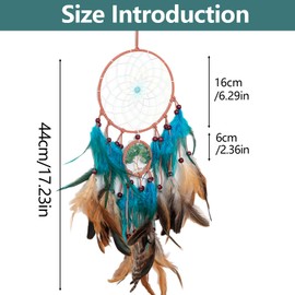 Dream Catcher, 60 cm Dreamcatcher Handmade Vintage Feather Dream Catcher Blue Dream Catchers for Wall Hanging Home Decor Ornaments Crafts Room Decoration