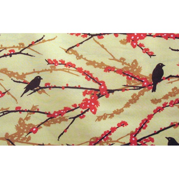 Westminster Fabrics Joel Dewberry Aviary 2 Sparrows bark Cotton Fabric
