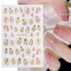 DUOLEIMI Nail Stickers, Flower Tulip, Nail Stickers, 6 Pieces, Nail