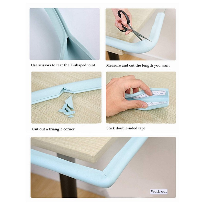 M2cbridge U Shape Extra Thick Furniture Table Edge Protectors Foam