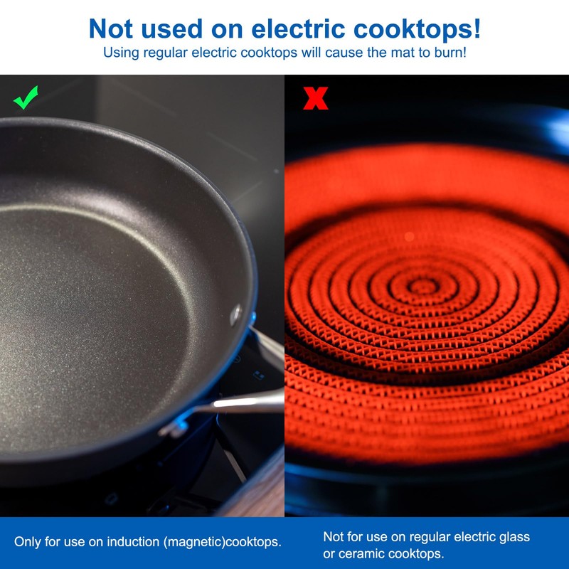sourcing map Induction Cooktop Protector Mat, 21 x 35-inch Electric