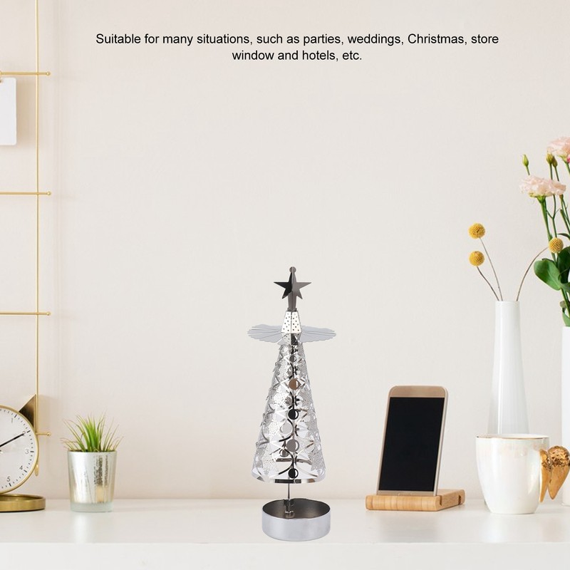 Spinning Candle Holder Rotating Candlestick Set for Romantic Wedding Christmas