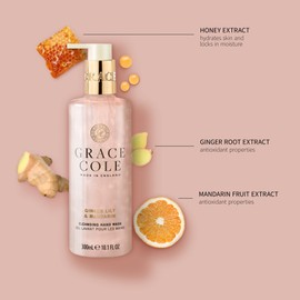 Grace Cole Ginger Lily & Mandarin Refreshing Hand Care Duo 2x300ml - Essential Oils - Vegan - Made In England