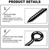 EIHI Pack of 30 Black Eye Bolts Screw Hooks, Eye