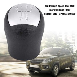 Perilla de cambio de marchas, estilo de automóvil Perilla de palanca de cambios de 5 velocidades y cambio de marchas para CLIO - 2 FASE,