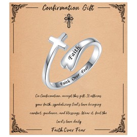 Bolelis 925-Sterling-Silver Just Breathe Rings - Inspirational Adjustable Jewelry Personality Encouragement Gift for Teens Women, Sterling Silver, No Gemstone