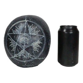 Ebros Black Astrology Paranormal Ouija Spirit Skull Statue 8.5"L Supernatural