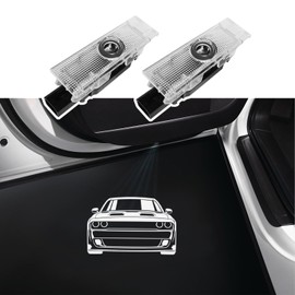 2Pcs Car Door Logo Lights Compatible with Challenger 2015-present Puddle Lamps Projector Laser Door Shadow Light Puddle Lights Accessories (P3)