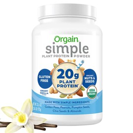 Orgain 올게인 심플 식물성 단백질 보충제 바닐라 925g Orgain Simple Plant-Based Protein Supplement Vanilla 925g