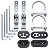 Exhaust Hanger kits,2 Holes and 4 Holes Adjustable Muffler Hanger,90°Bend