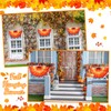 Remagr 2 Pcs Fall Bunting Thanksgiving Fan Flag, 3 Grommets