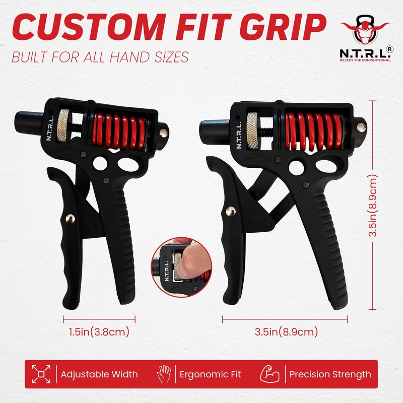 N.T.R.L.® Hand Grip Strengthener & Forearm Trainer – Grip Strength