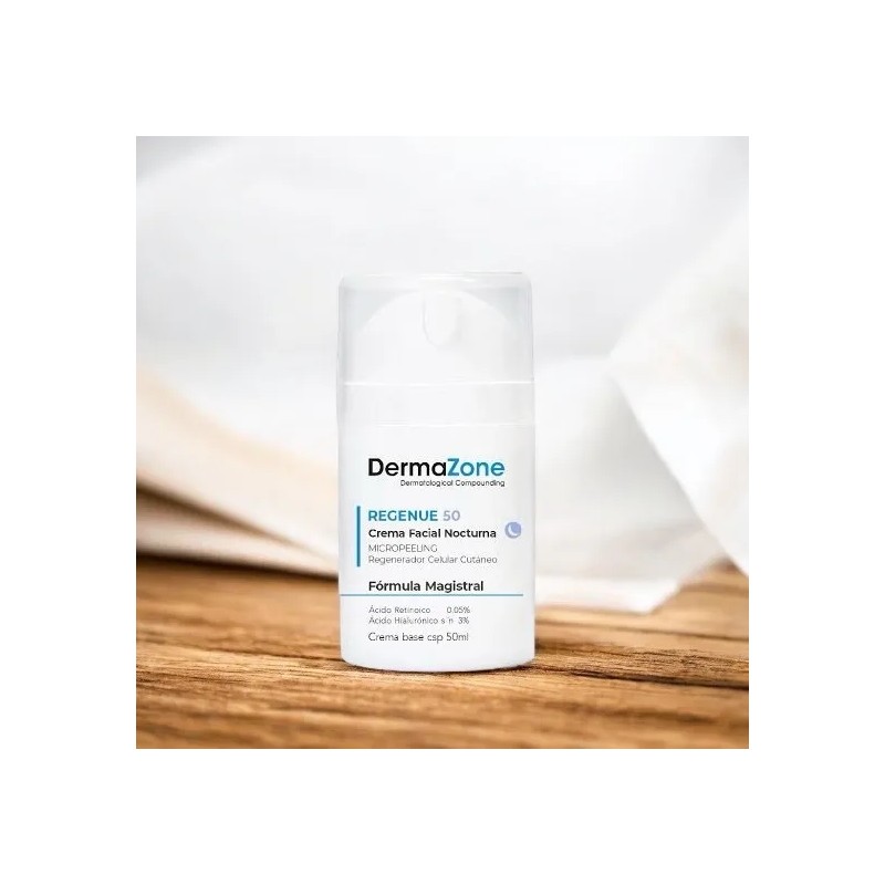 Crema Dermazone Regenue Noche Ácido Hialurónico Regenerador Celular