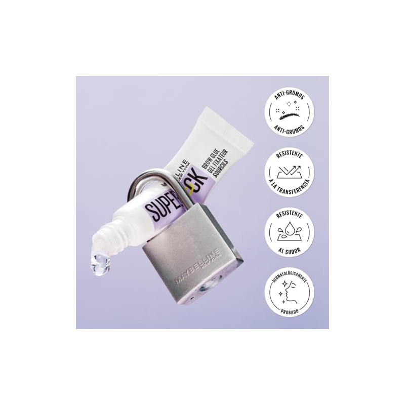 Maybelline Nuevo Gel de cejas de larga duración, efecto laminado,