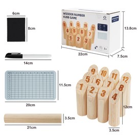 OSDUE Viking Games Set, Finnish Tossing Game, Wooden Game with Natural Wood, Fun and Engaging for Parties, Picnics and Gatherings, Outdoor Game, Adults & Children