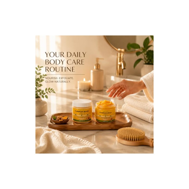 Turmeric Body Scrub with Dead Sea Salt and Butter, 7.76