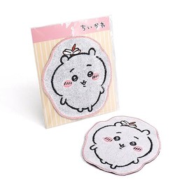 Chiikawa 41-1200120 Die-Cut Towel Handkerchief, Pink, Die-Cut, Packaged, Cute, Approx. 7.9 x 9.1 inches (20 x 23 cm)