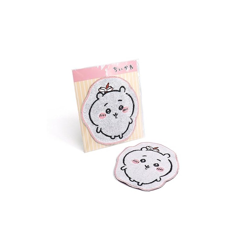 Chiikawa 41-1200120 Die-Cut Towel Handkerchief, Pink, Die-Cut, Packaged, Cute, Approx.