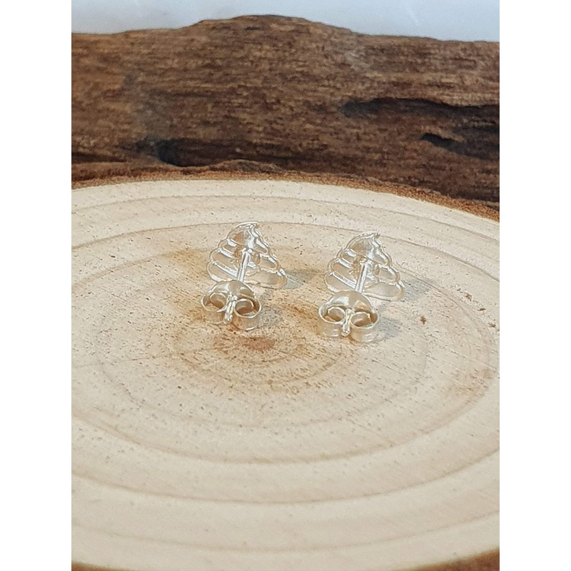 Unicorn Poo Emoji - Small Sterling Silver Stud Earrings/Ear Studs