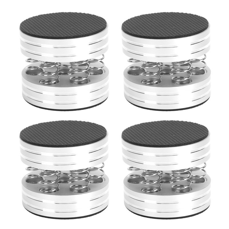 4PCS Spring Speaker Spikes Sound Dampening Feet for HiFi Amplifier/Speaker/Turntable/PlayerSilver