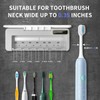 SwanKiss UV Toothbrush Sanitizer Holder for Bathrooms, 5+1+1 Slots Toothbrush