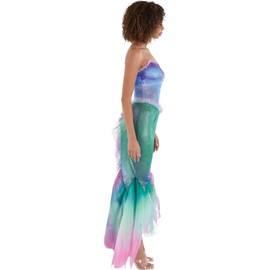 Party City Adult Ariel Costume - The Little Mermaid Movie 2023 Adult 2-4 Size Multicolor