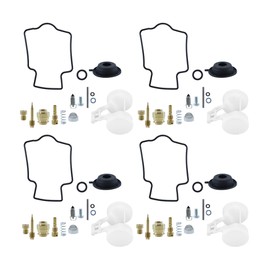 WFLNHB 4 x Carburetor Repair Kit Diaphragm Float Replacement for Kawasaki ZX6R ZX600 1990-1995 ZZR600 2004-2006