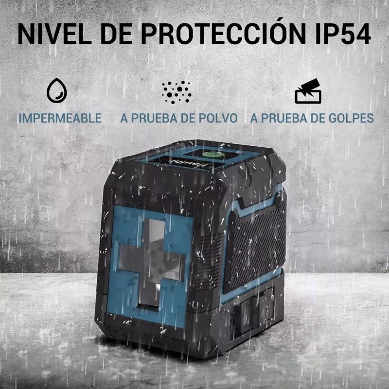 Bauihr Nivel Láser 100ft/30m Autonivelante Con Línea Cruzada de Haz