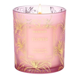 M&SENSE Floral Scented Soy Candles-Vegan, Heavy Scented, No Toxin 7.8oz 42-Hour Long Burning Time, Spring Summer Candles for Home Fragrance, Housewarming Gift for Women & Men