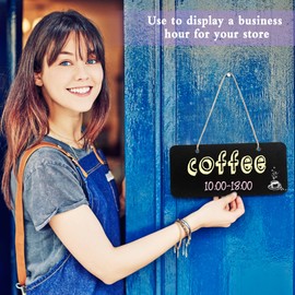 Pack of 12 Wooden Chalkboard for Hanging, Rectangular Chalkboards, Mini Boards for Writing on, Message Board, Wall Blackboard, Chalkboard Decoration for Home, Wedding, Birthday, Restaurants, Cafés (18