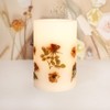Rose Flameless Candle D4 x H6, Battery Operated Large Candle