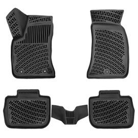 RizLiner 2011-2023 Dodge Charger RWD & 300 (No AWD Models) Floor Mats 3D Custom Fit Rubber Car Mats Laser Measured Floor Liners All Weather Heavy Duty Waterproof Odorless (Front & Rear)