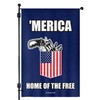 Home Of The Free Patriotic 12" x 18" Blue Double