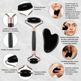 Toketa Kit de Belleza Facial 4 en 1 con Ice Roller, Rodillo Facial de Jade, Gua Sha Facial, Molde de Hielo de Silicona Reutilizable y Neceser Impermeable, Accesorios para Rutina de Cuidado Facial, Regalo para Mujer