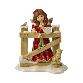 Goebel Angel Figurine Garden Visit Winter Forest Christmas