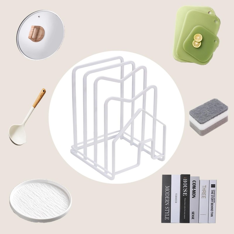 QINGQIU Cutting Board Stand, Large Capacity, Stable, Durable, Hygienic, Cutting