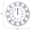 Bowery Hill Round Wall Clock with Circular Floating Crystal in