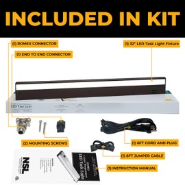 LED Under Cabinet Lighting Hardwired - 3CCT 32 Inch Bronze Finish - Undercabinet Lights for Kitchen - Linkable Undercounter Dimmable Plug in Light or Hard Wired - Under Counter Fixture Direct Wire