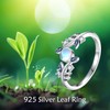 ONEFINITY Leaf Ring 925 Sterling Silver Moonstone Leaf Ring Promise