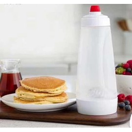Pancake Batter Dispenser, Pancake Mix Dispenser with BlenderBall for Pancakes, Crepes, Waffle, Muffins, Qatayef, Cupcakes, and more (1 pack)
