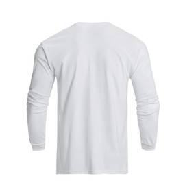 H HYFOL Men's Graphic T-Shirts USA Flag 100% Cotton Long Sleeve American Patriotic Crewneck Regular Tee Shirts(White,S)