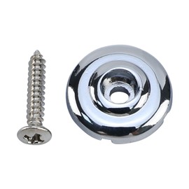 OVSAL Chrome Round Bass Guitar String Retainer Zinc Alloy Slotted String Guides Trees with Mounting Screws Compatible with Fender Precision Jazz Style Bass Guitars Replacement Parts