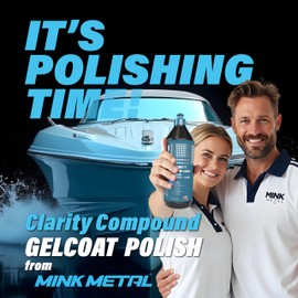 MINK METAL Clarity Compound, Ultra-Fine Polishing, Buffing & Glossing Compound, 720g, for Gelcoat, Plastic, Headlights, Epoxy Resin, Scratch Restorer & Swirl Repair, Marine, Boat, Motorhome, Caravan.