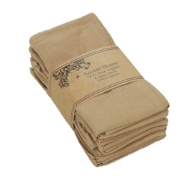 ACCENTHOME Cloth Napkins Set of 12 18x18 inch 100% Cotton Dinner Napkin Washable Hotel Quality Reusable Kitchen & Table Linen for Fall Thanksgiving Family Dinners Weddings & Everyday Use - Black