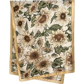 GFM® Women's Sunflower Print Scarf - All Seasons Scarf - Christmas (Cream Beige)(PSCF-FSM-3-SNFLR-TRTR)