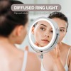 OVENTE Wall Mounted Lighted Makeup Mirror, 9" Double Sided 1X/10X