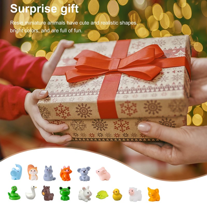 Aikeis 30 Pieces Mini Animals Resin Mini Home Decoration DIY