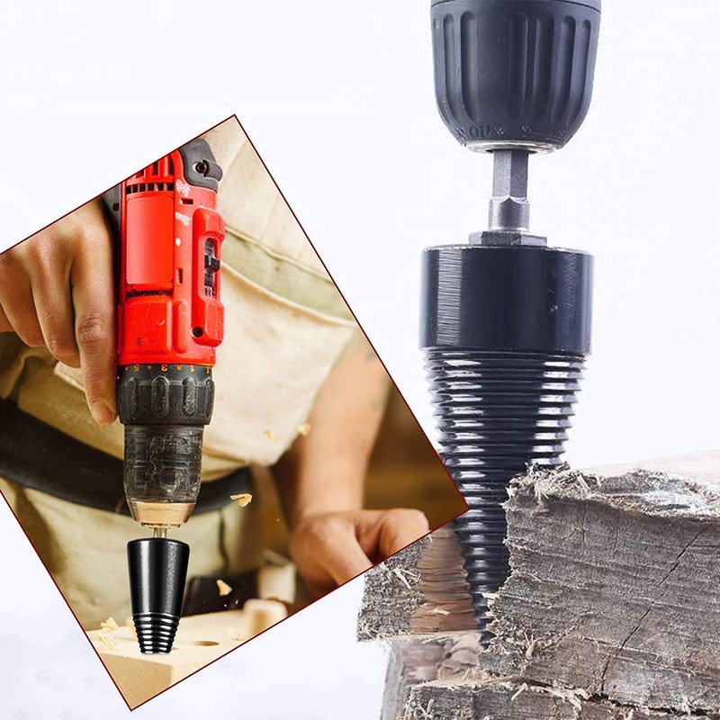 Wood Splitter Drill Set 42 mm, Split Wood Cone Drill